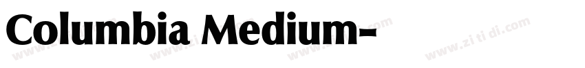 Columbia Medium字体转换